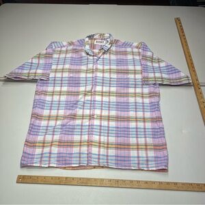 Archival Levi's Sunset One size medium Madras Short Sleeve Shirt